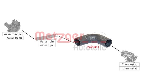 METZGER 2420411 Kühlerschlauch